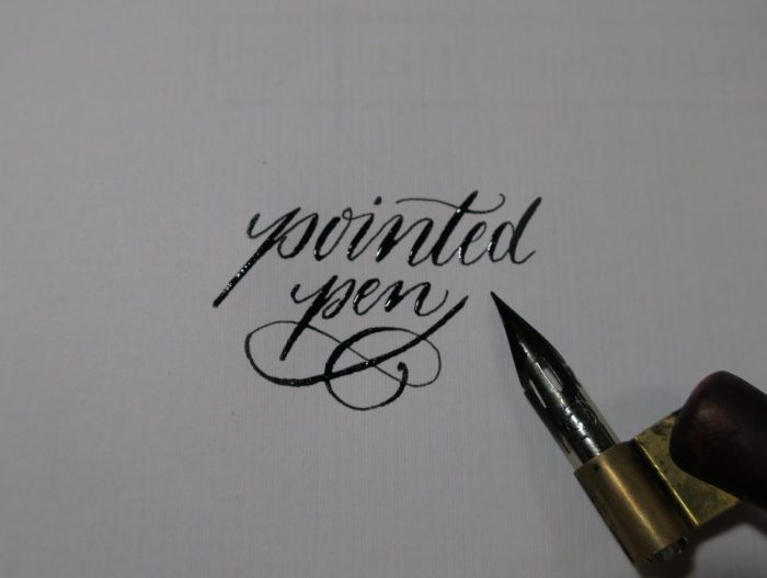 Pointed Pen modern calligraphy example
