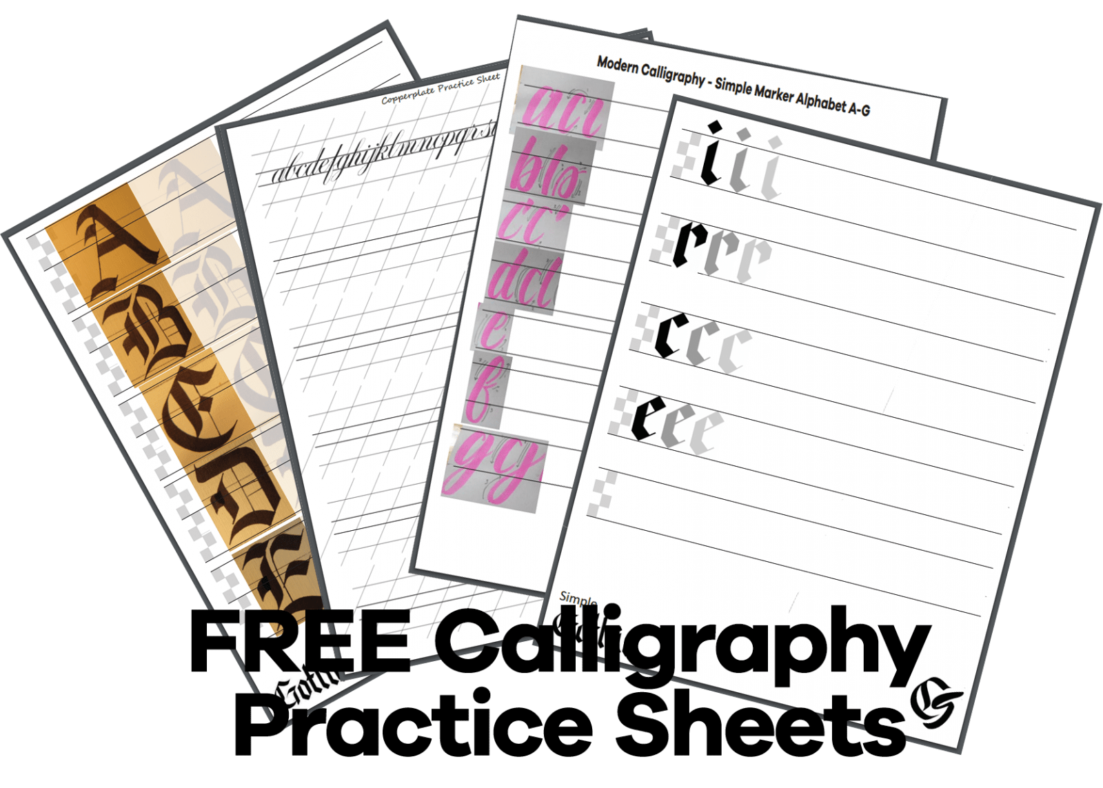 4 Free Calligraphy Practice Sheets