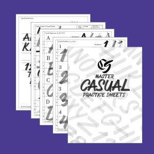 Master Casual Calligraphy Practice Sheets - Product Image