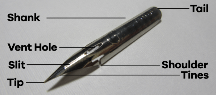 Parts of a Nib