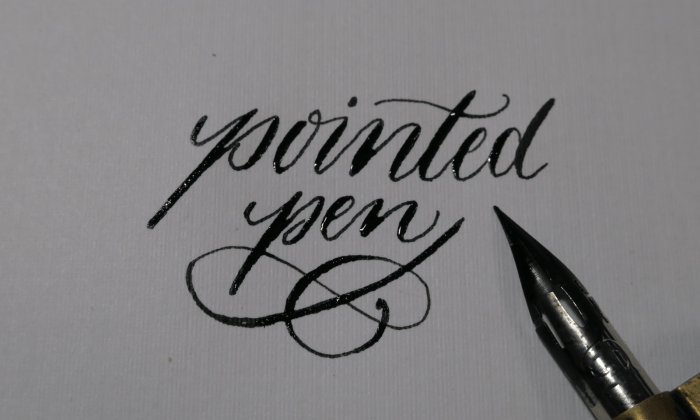 Pointed pen Modern Calligraphy Example