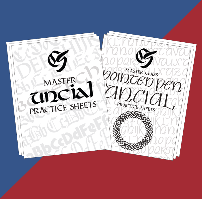 Celtic Calligraphy Practice Sheet Bundle