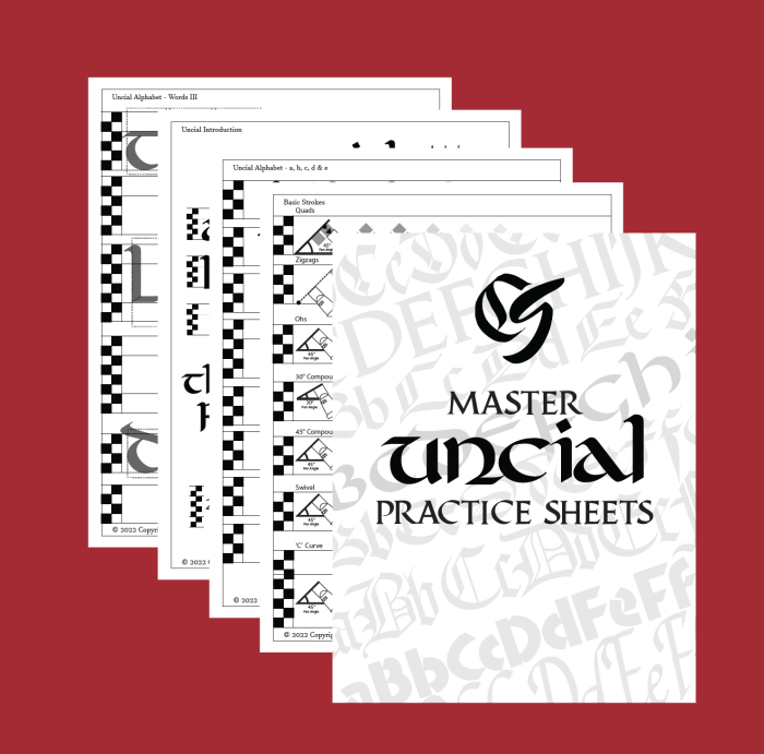 Master Uncial Practice Sheets Featured Image